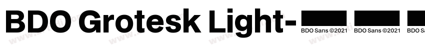 BDO Grotesk Light字体转换